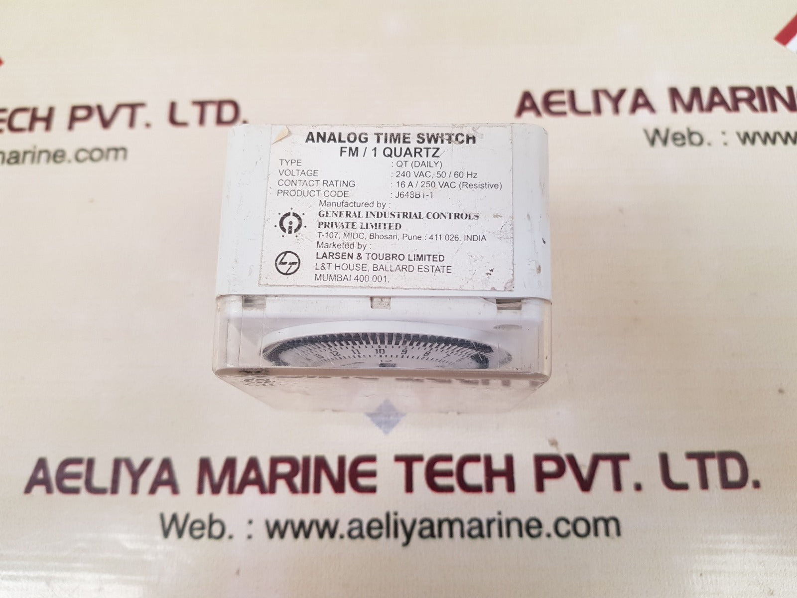 Larsen & toubro gic fm/1 quartz analog time switch qt(daily)