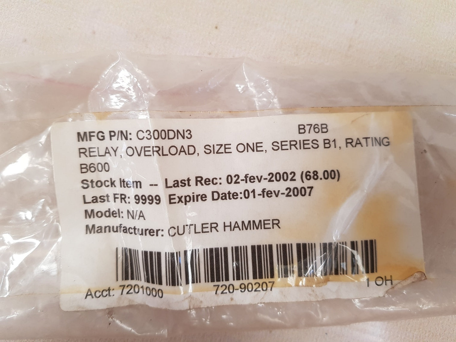 Cutler hammer c300dn3 overload relay