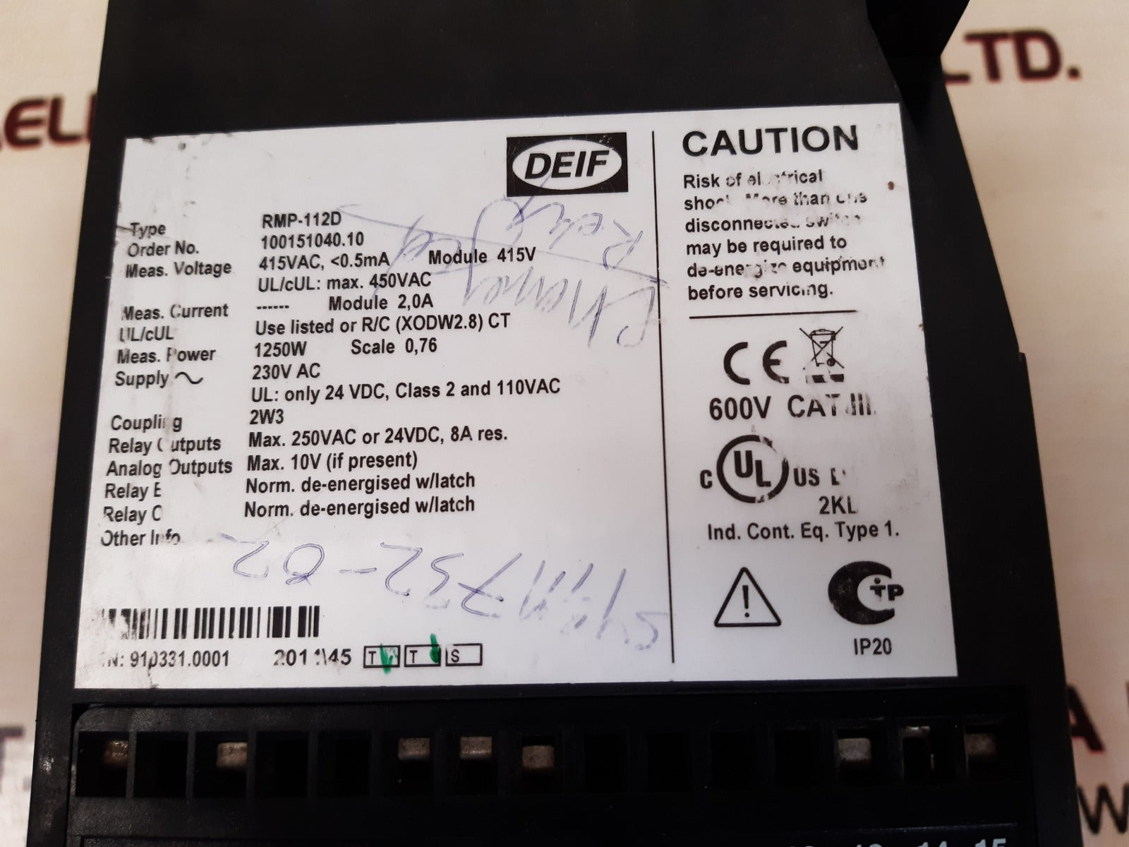Deif rmp-112d power relay 230v ac