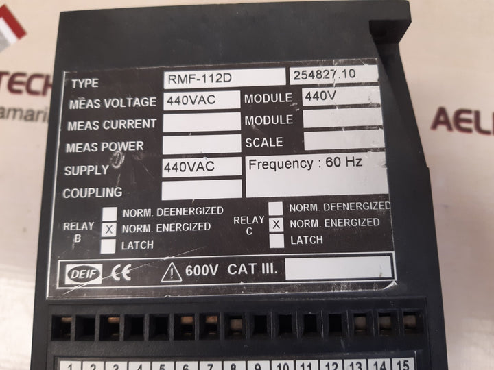 Deif rmf-112d frequency relay 254827.10