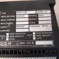 Deif rmf-112d frequency relay 254827.10