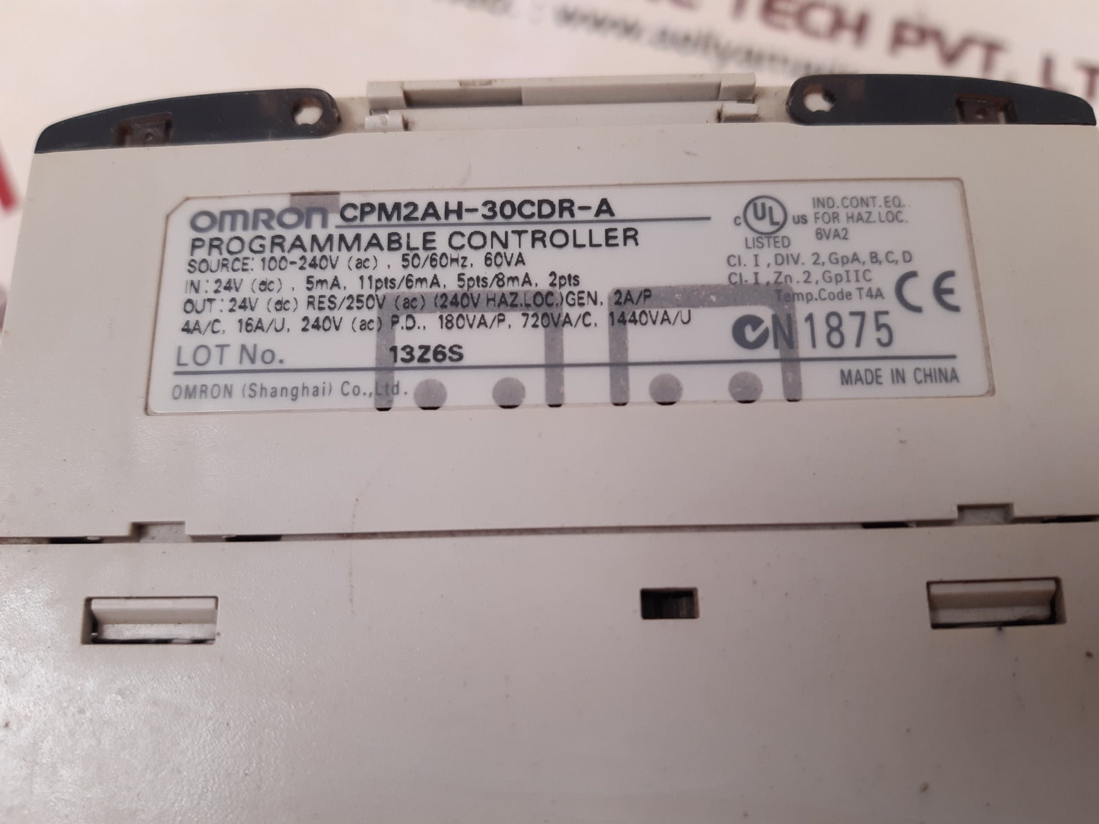 Omron sysmac cpm2ah-30cdr-a programmable controller 