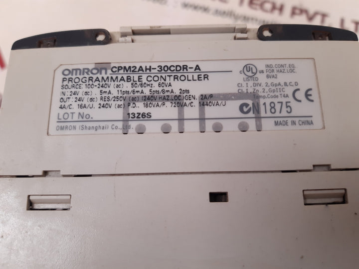 Omron sysmac cpm2ah-30cdr-a programmable controller 