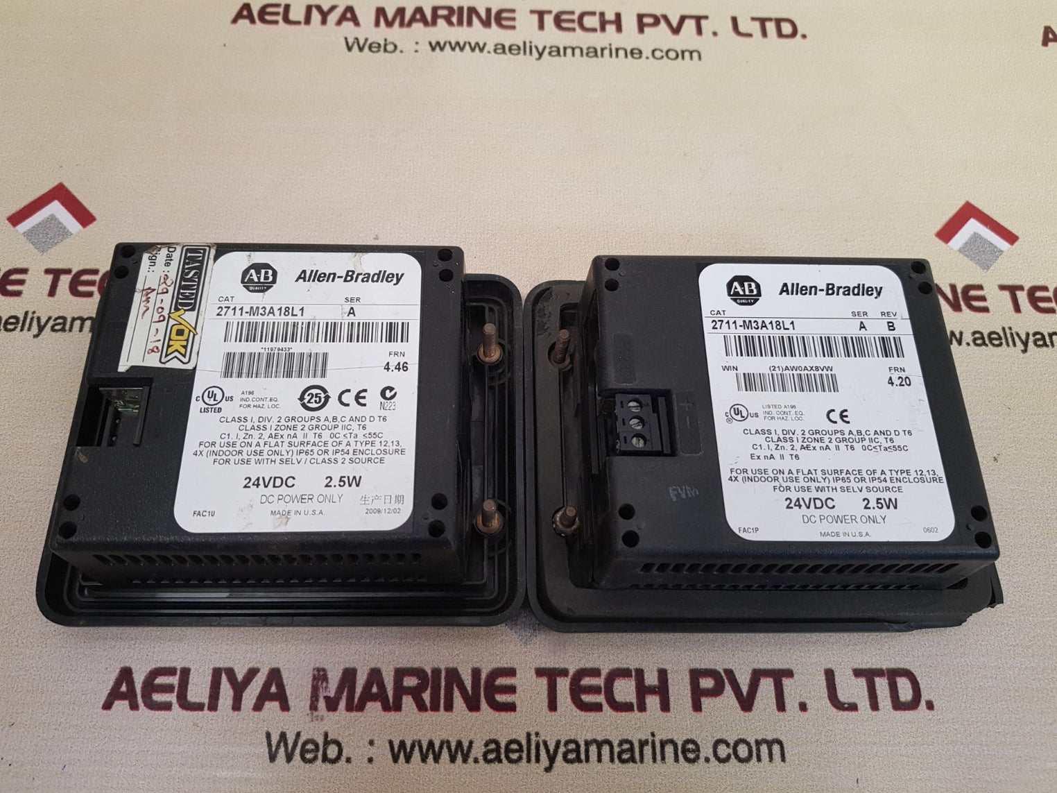 Allen-bradley 2711-m3a18l1 ser.a panelview 300 micro rev: b