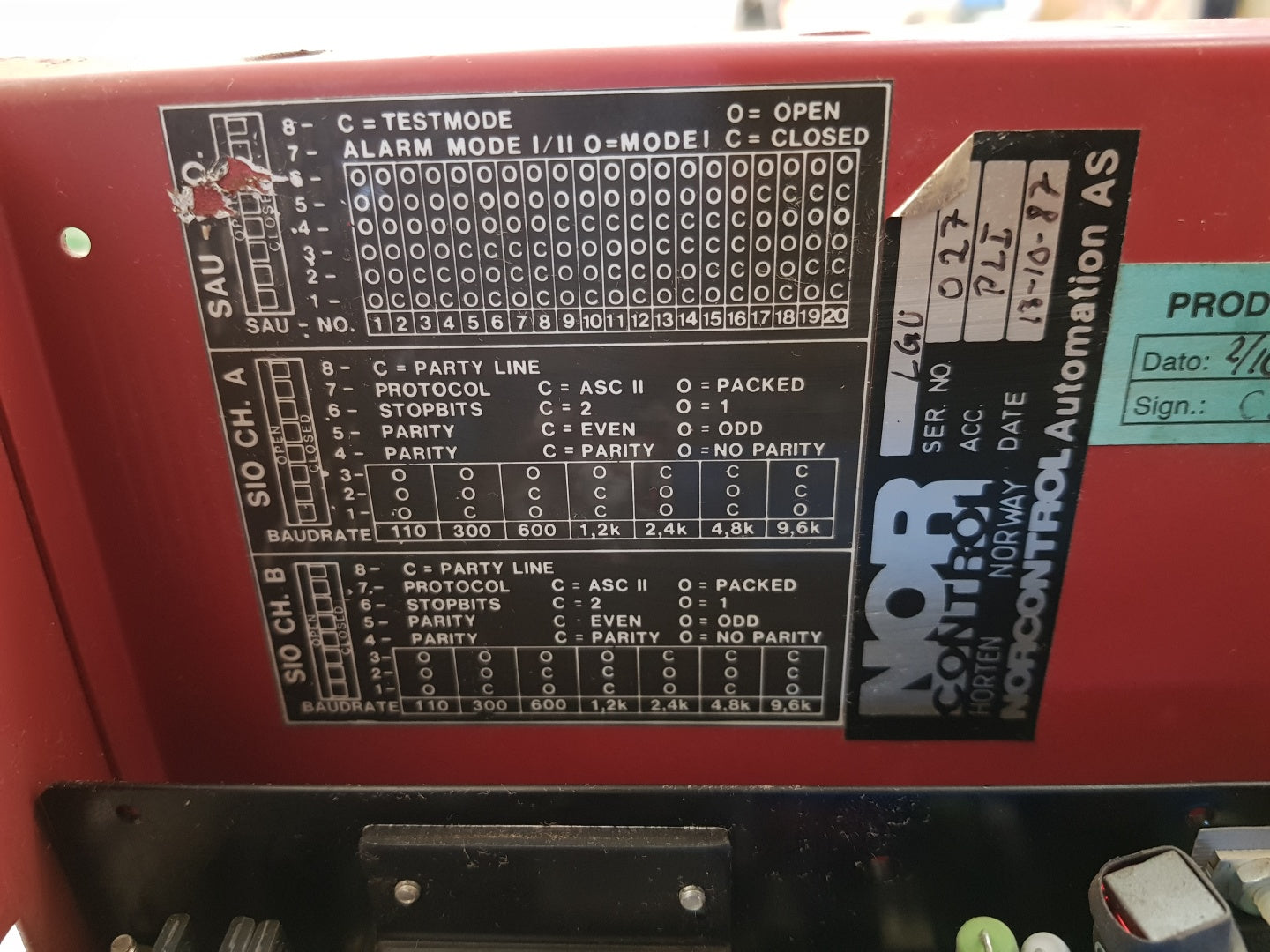 Norcontrol lgu 8800 level gauging unit