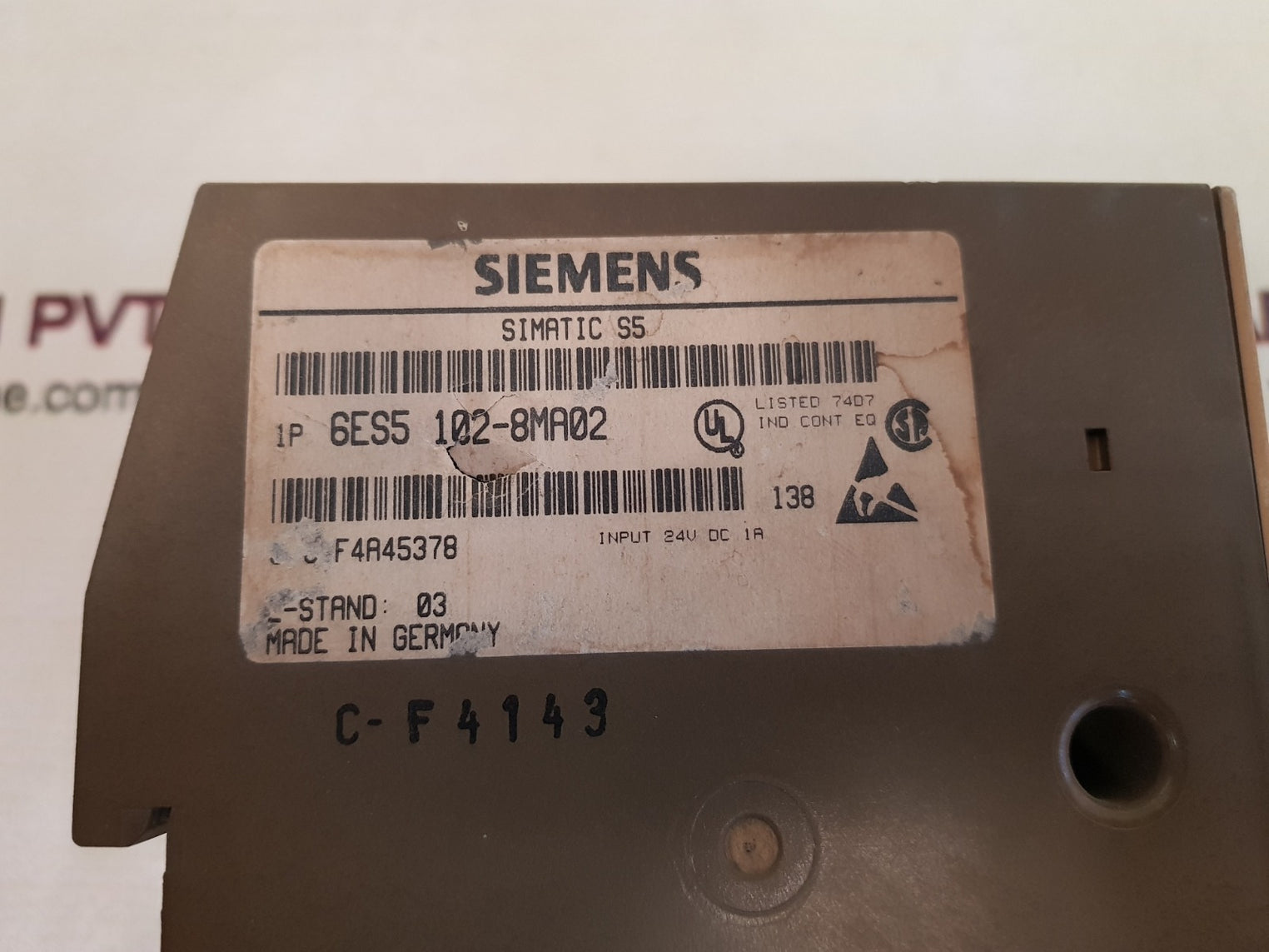 Siemens simatic s5-100u 6es5 102-8ma02 cpu module Used