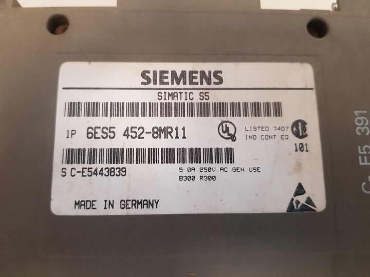 Siemens simatic s5 6es5 452-8mr11 relay output