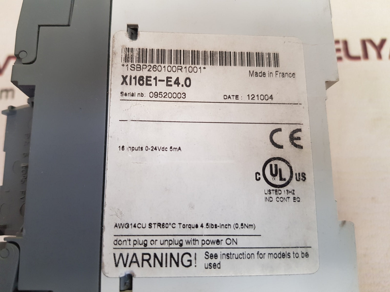 Abb xi16e1-e4.0 extension input 1sbp260100r1001