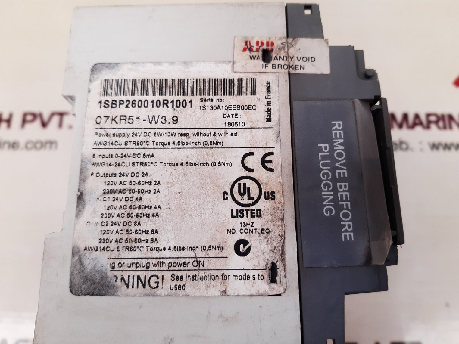 Abb 07kr51-w3.9 advant controller 31 1sbp260010r1001 basic unit