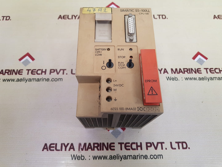 Siemens simatic s5-100u 6es5 100-8ma02 plc unit