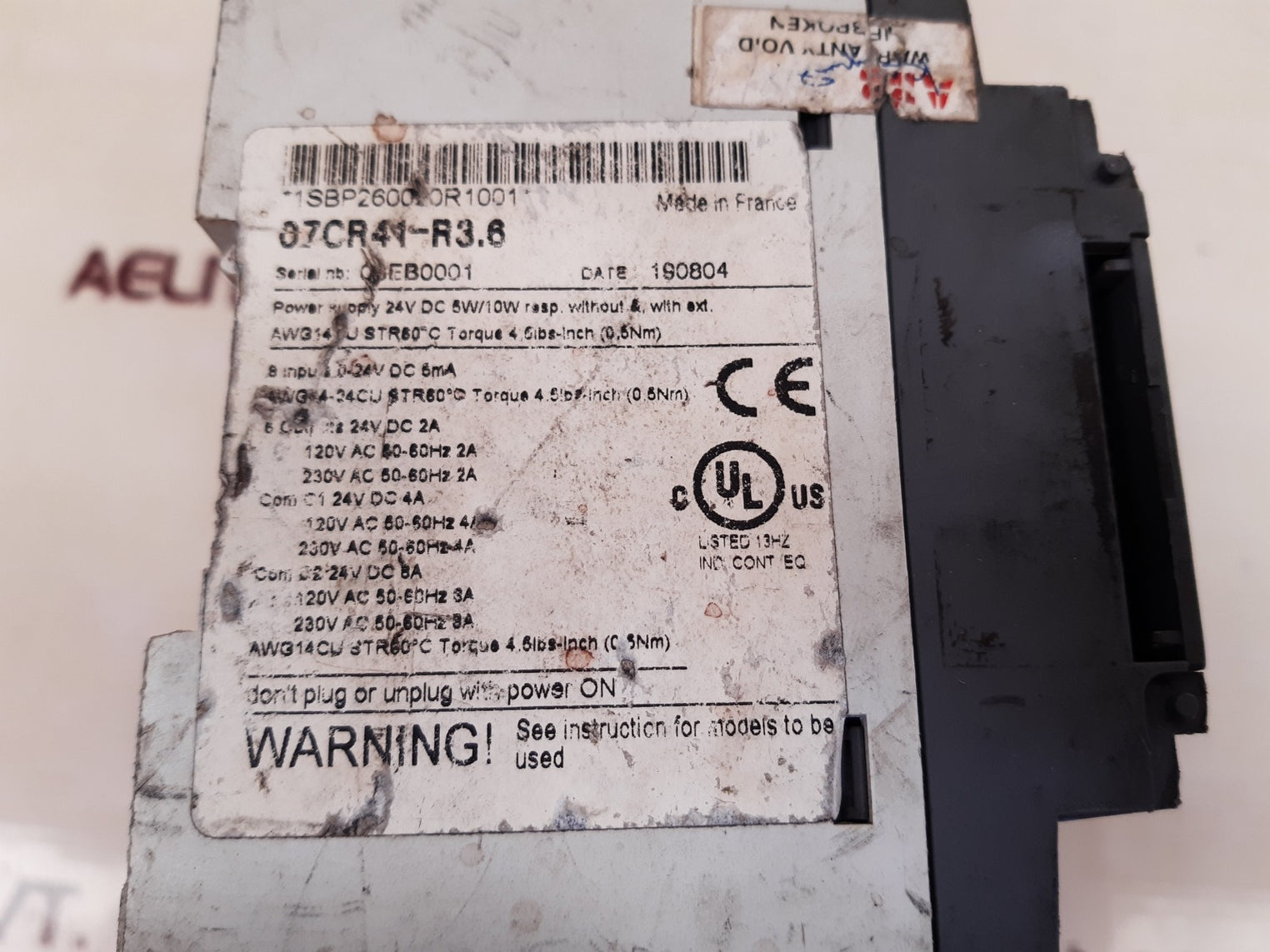 Abb 07cr41-r3.6 advant controller 31 basic unit 1sbp260020r1001