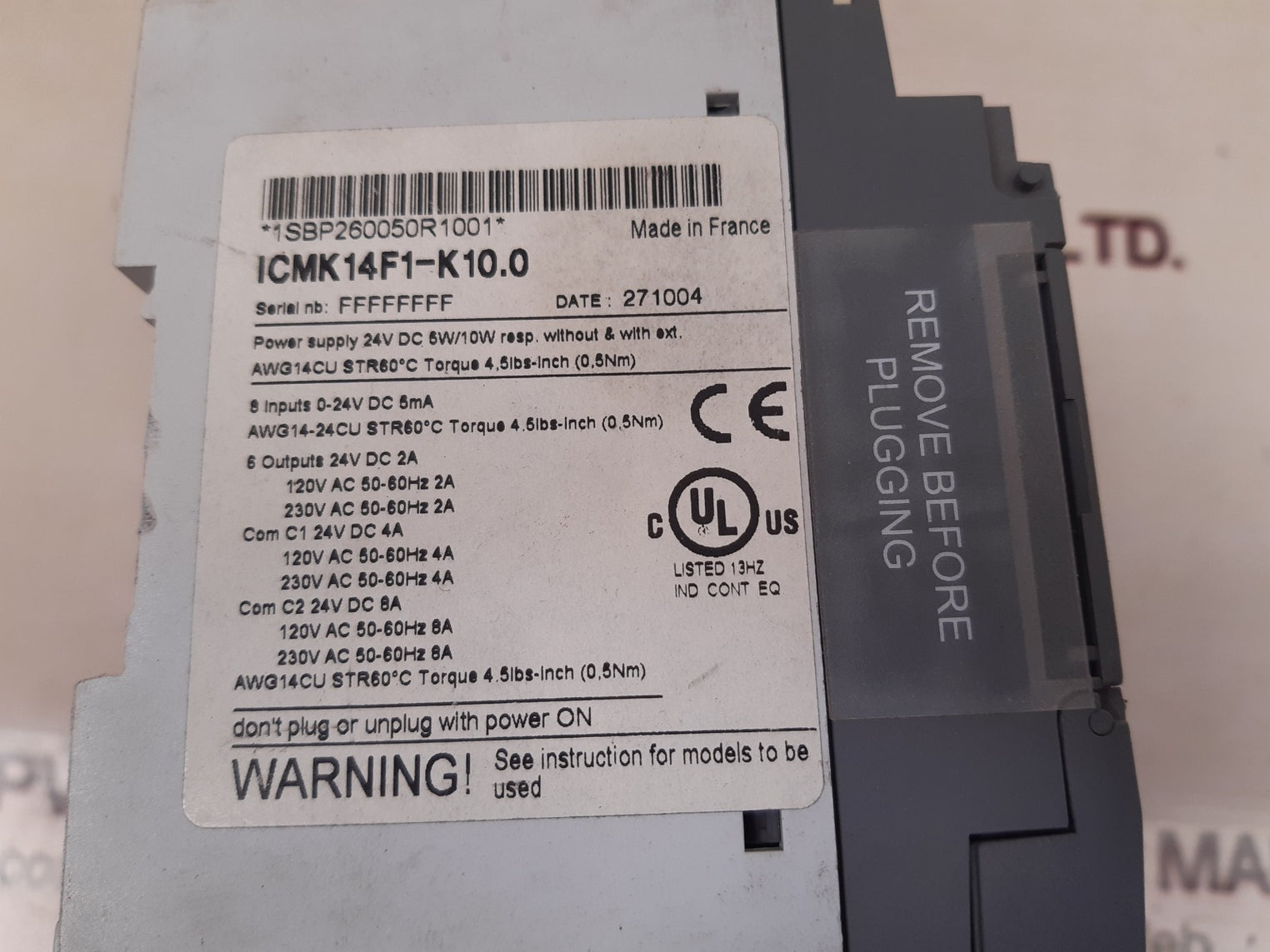 Abb icmk14f1-k10.0 advant controller 31 remote unit 1sbp260050r1001