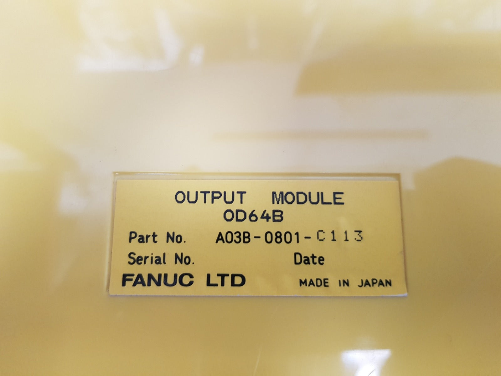 Fanuc od64b output module a03b-0801-c113