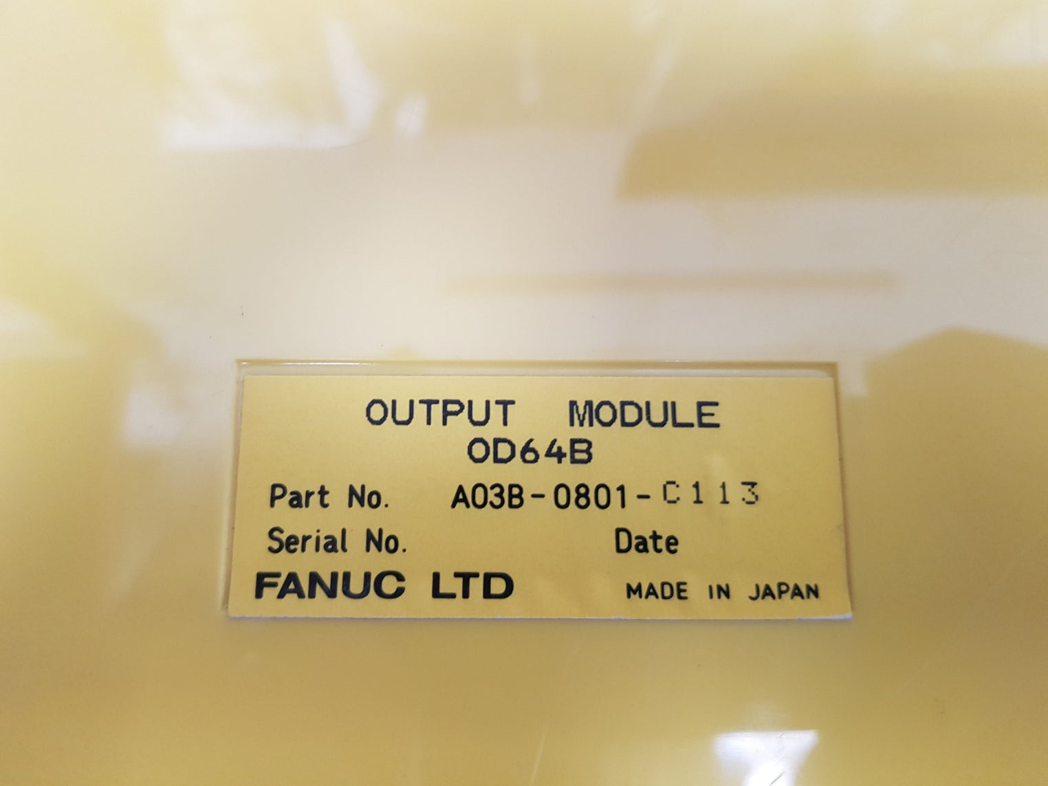 Fanuc od64b output module a03b-0801-c113