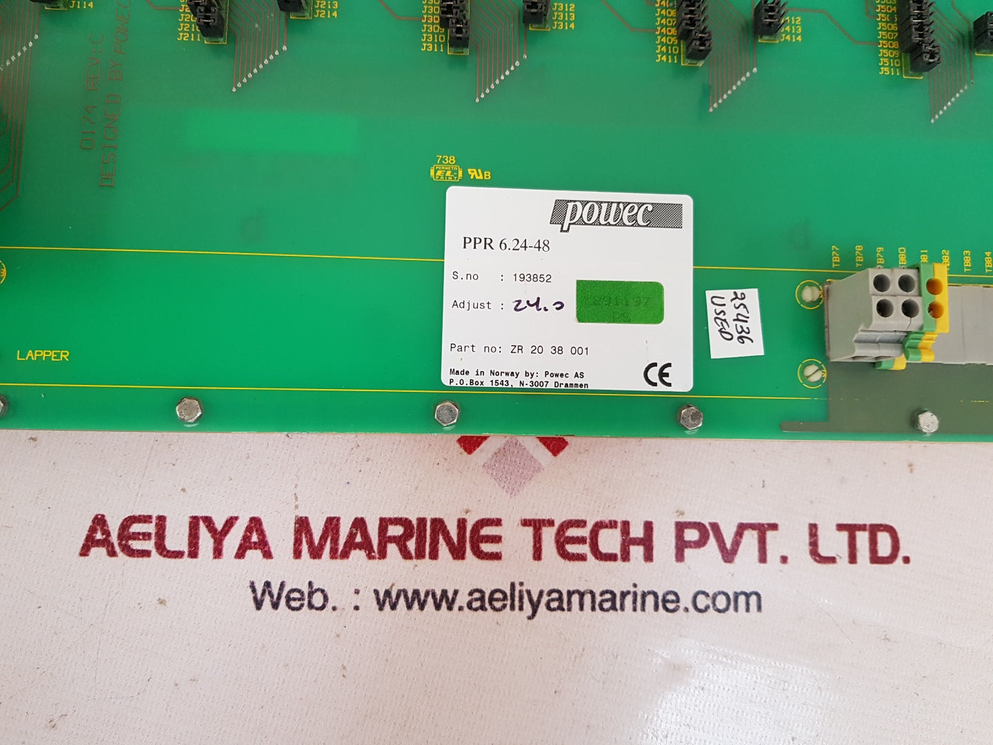 Powec ppr 6.24-48 power supply board  zr 20 38 001