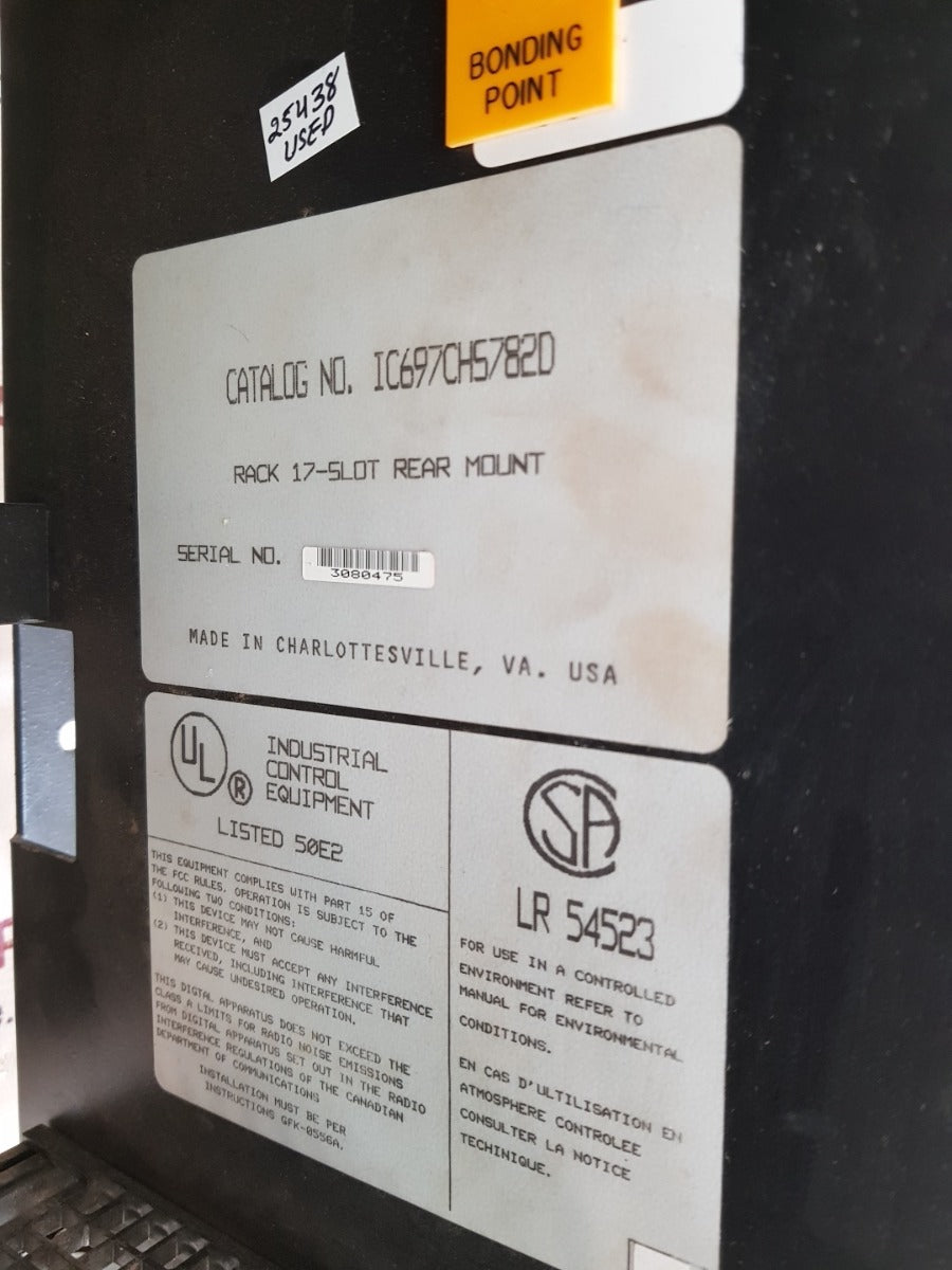 Ge fanuc ic697ch5782d rack 17-slot rear mount