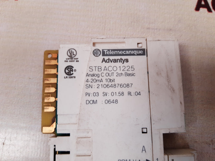 Telemecanique advantys stb aco 1225 analog c out 2ch basic