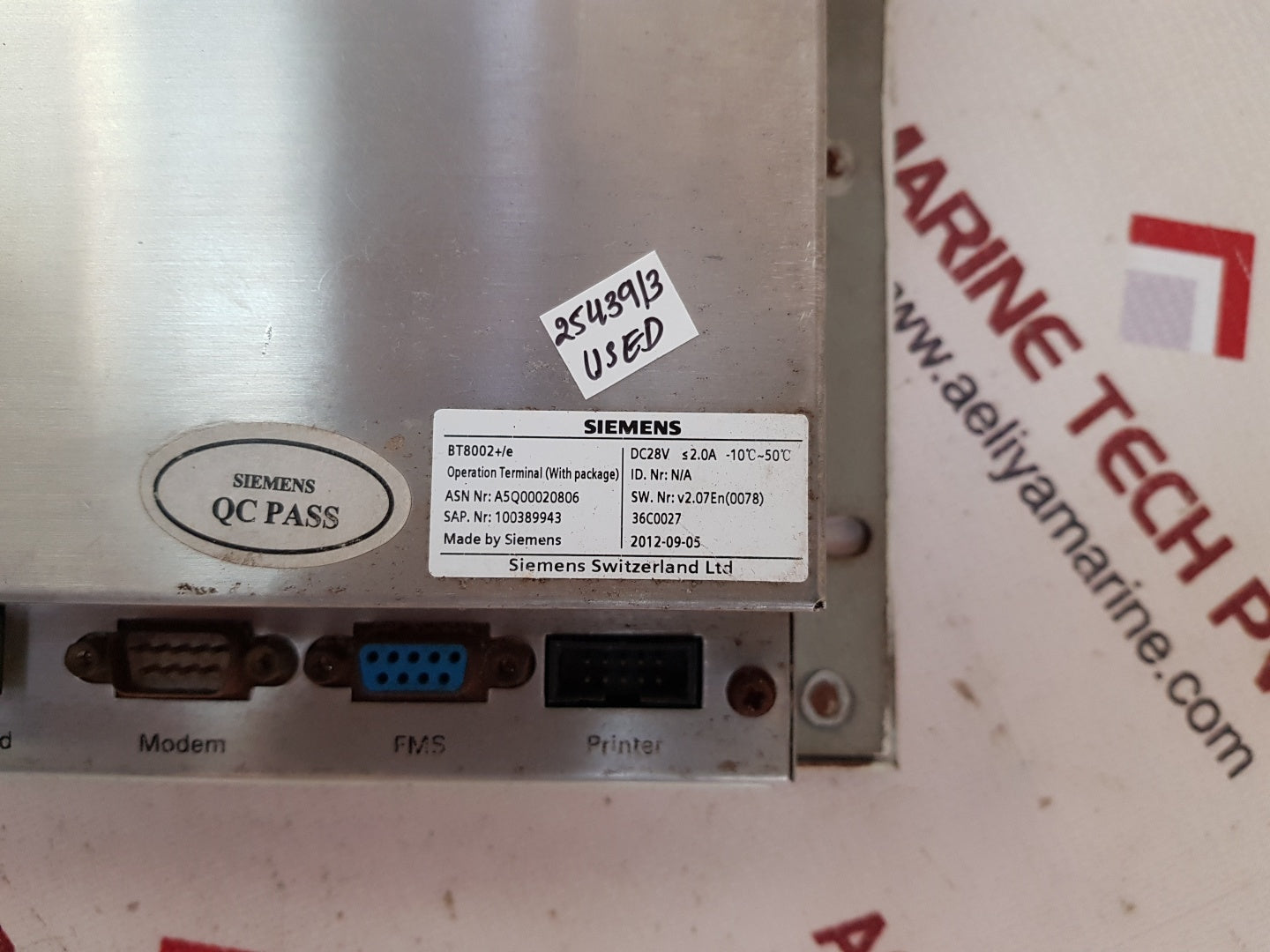 Siemens bt8002 operation terminal