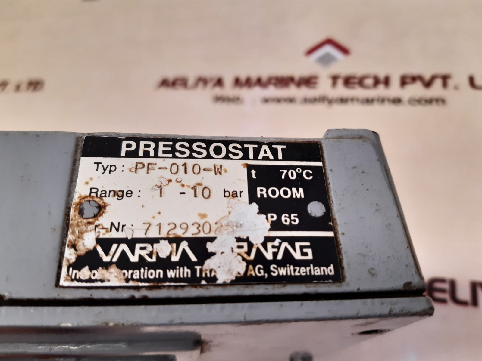 Varma trafag pf-010-w pressure switch