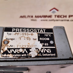 Varma trafag pf-010-w pressure switch