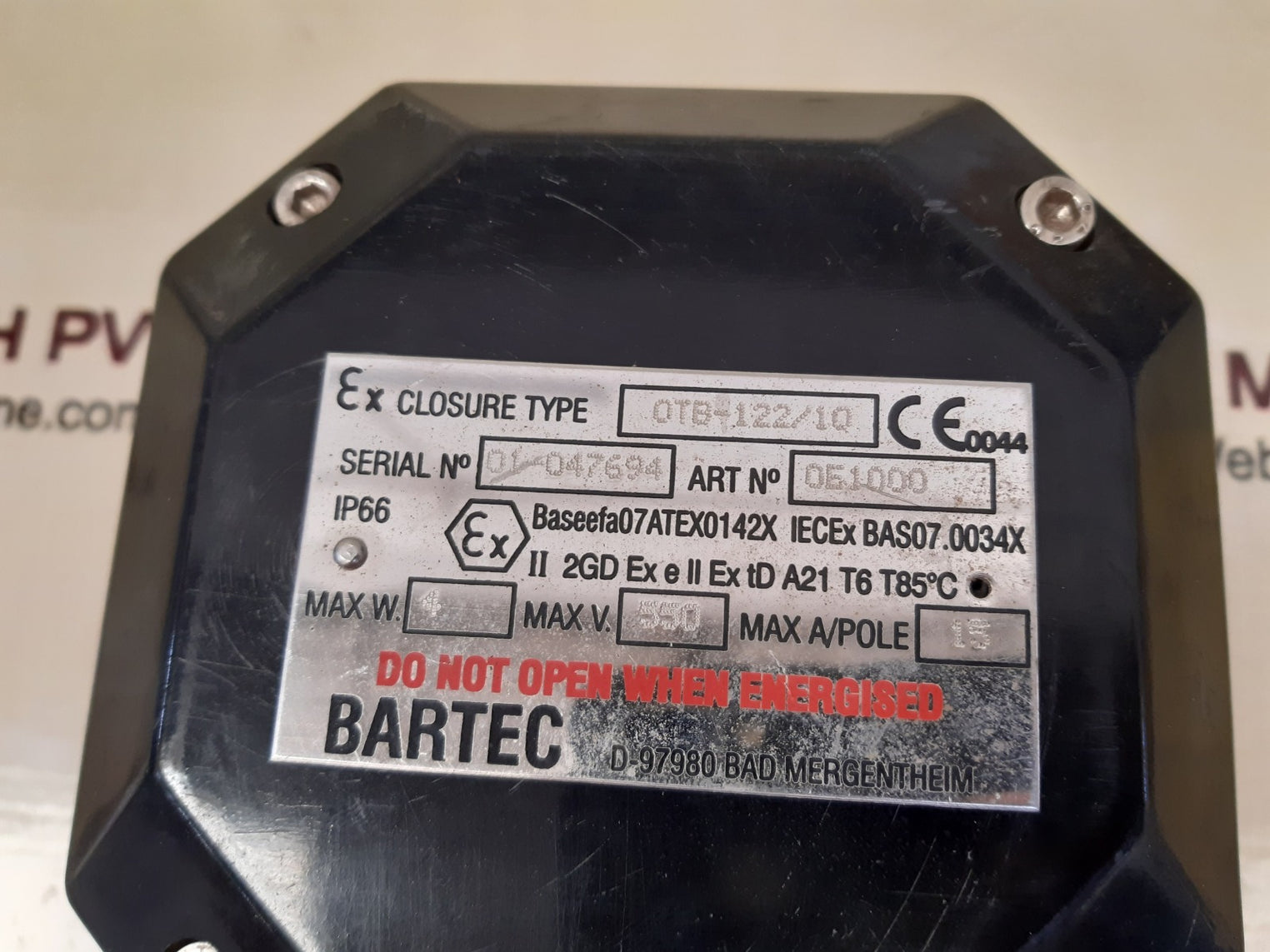 Bartec otb-122/10 junction box