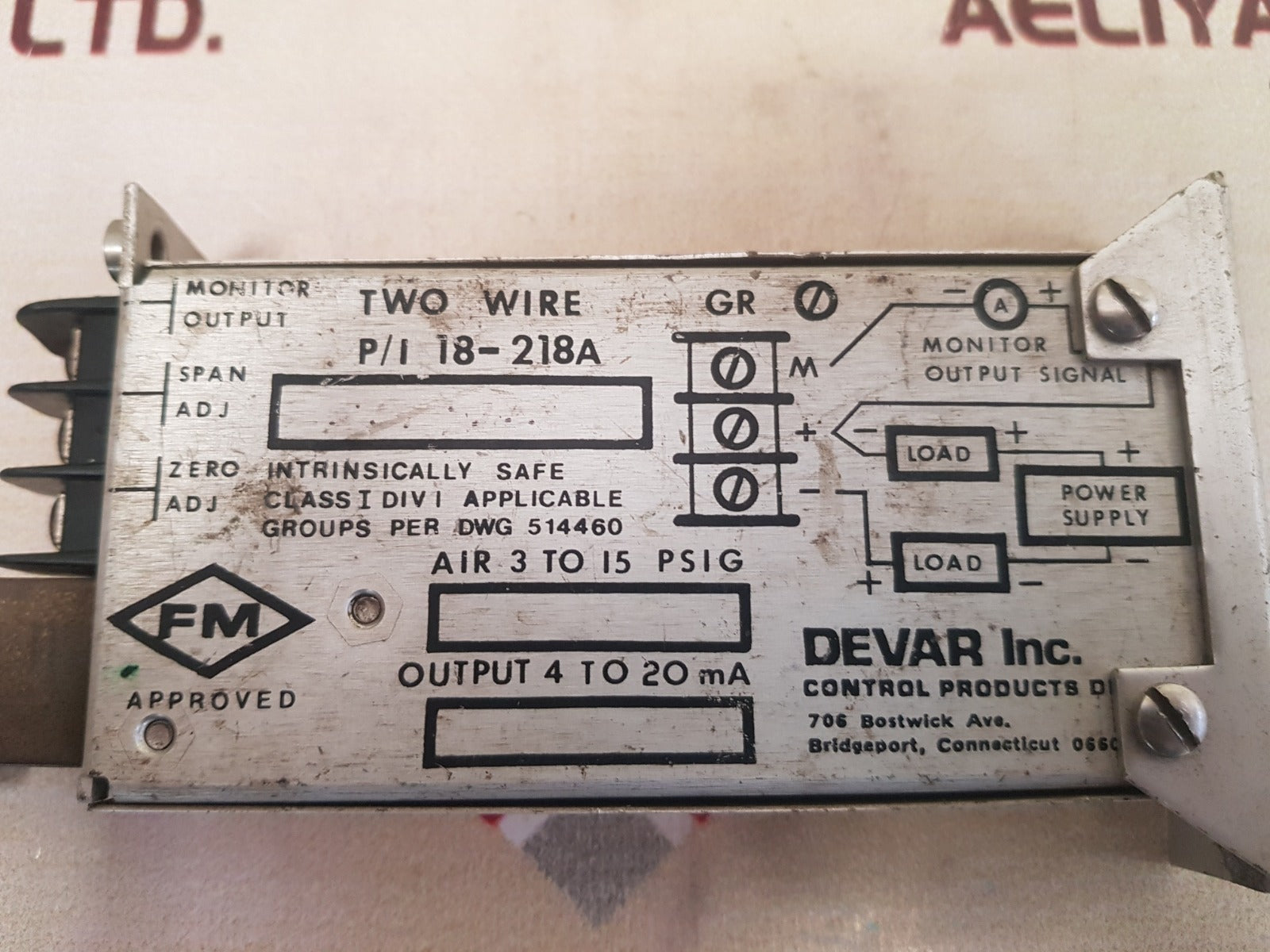 Devar 18-218a two wire signal converter