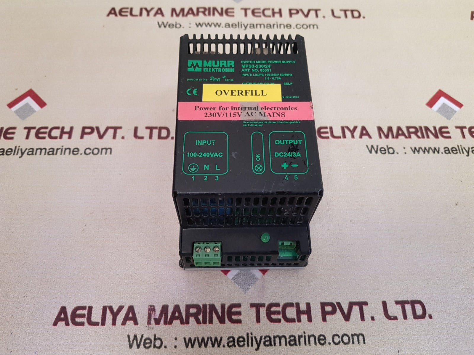 Murr elektronik mps3-230/24 switch mode power supply 