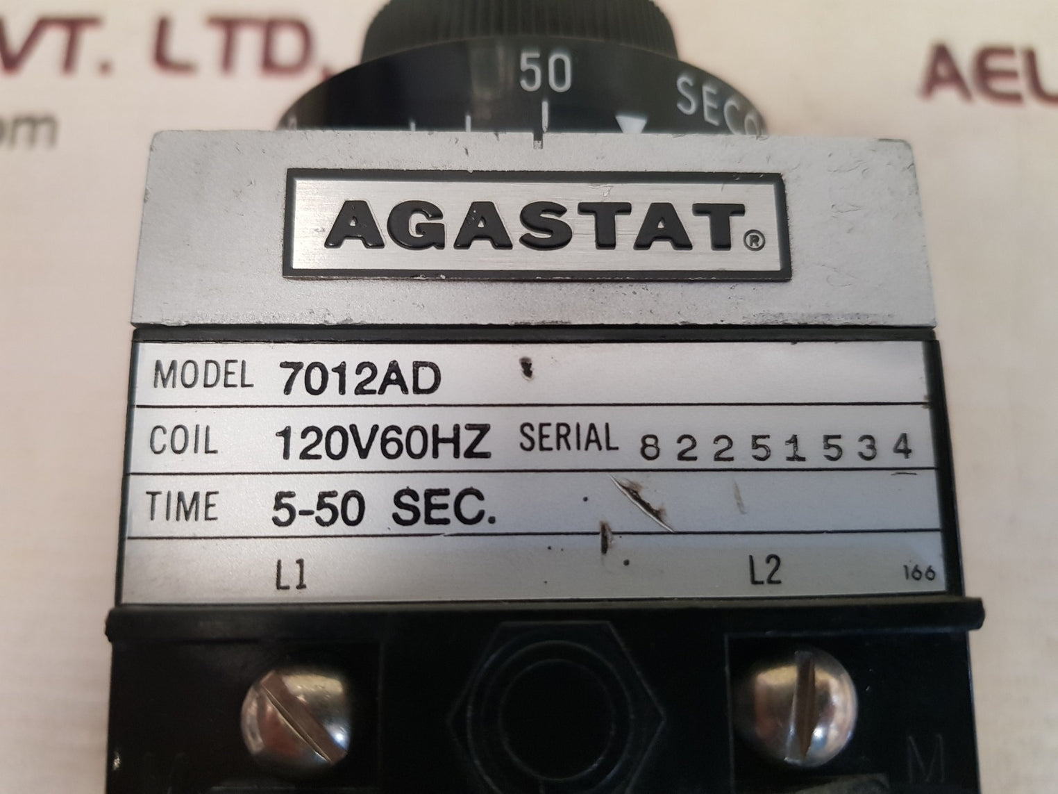 Agastat 7012ad timing delay relay 