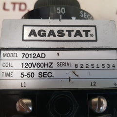 Agastat 7012ad timing delay relay 
