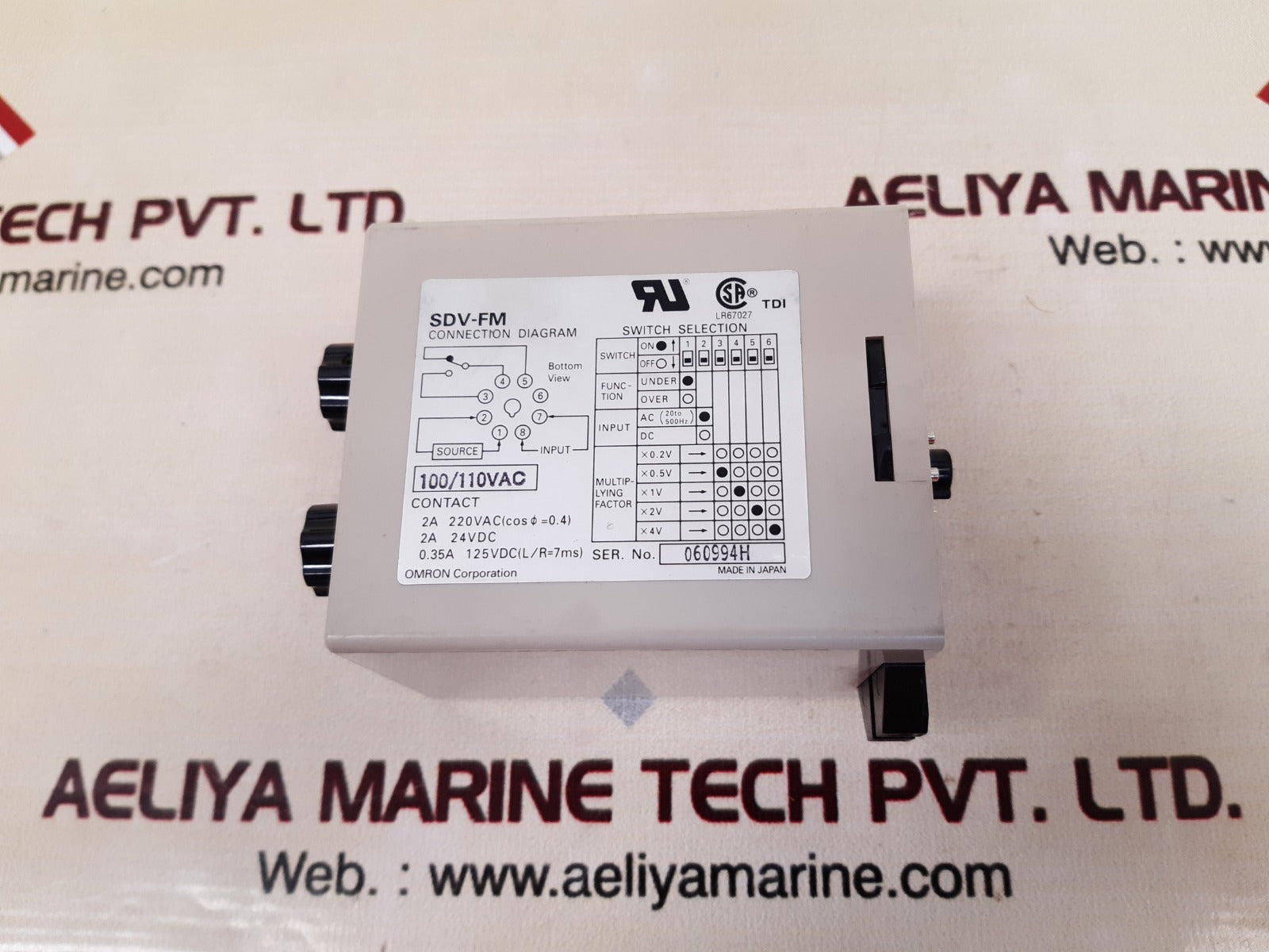 Omron sdv-fm6 voltage sensor 100/110vac