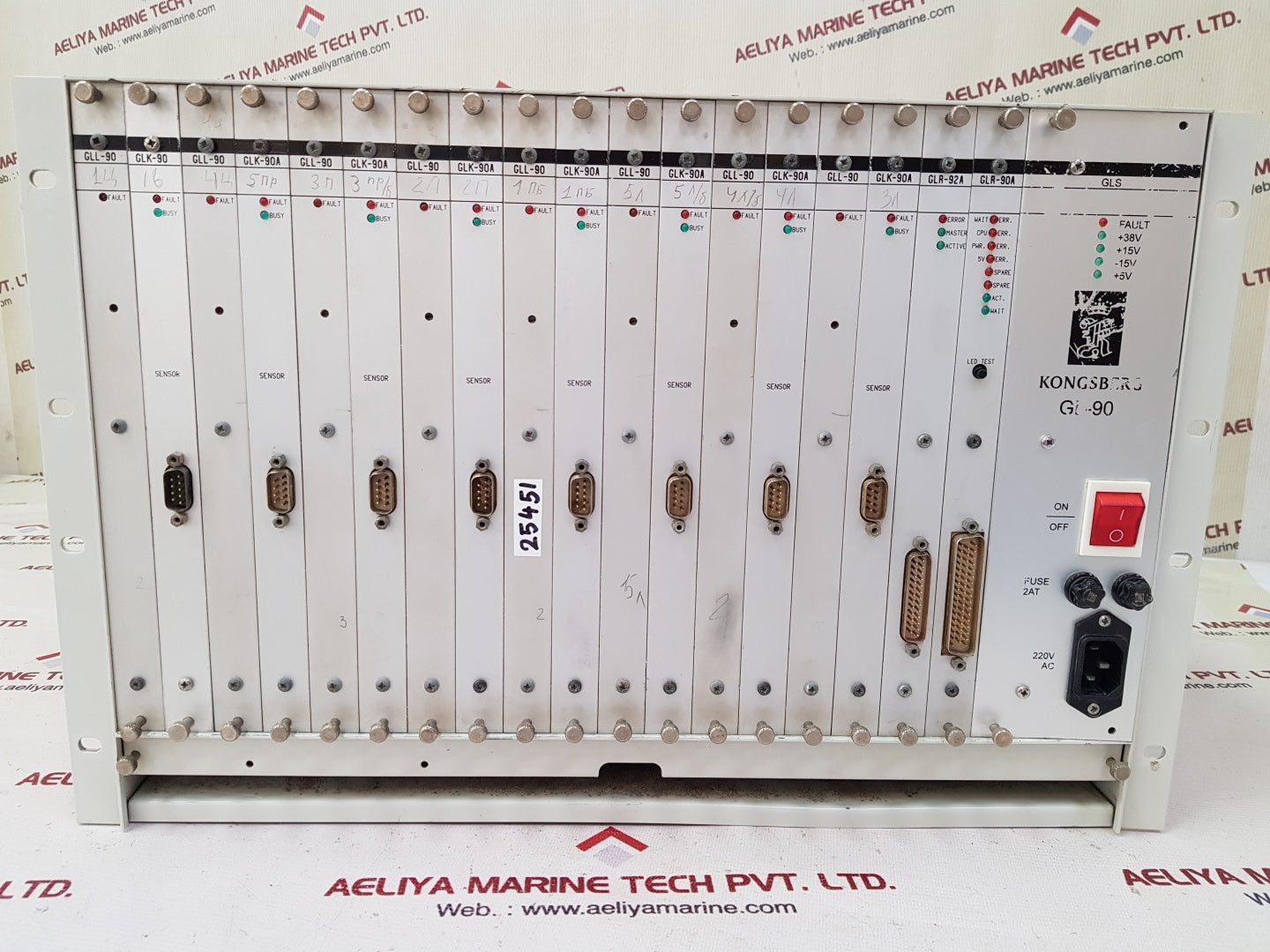 Kongsberg/Autronica gll-90,glk-90,glk-90a,glr-92a,glr-90a module rack 