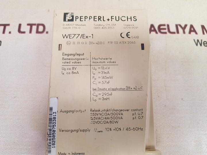 Pepperl+fuchs we77/ex-1 Switching amplifier 129197