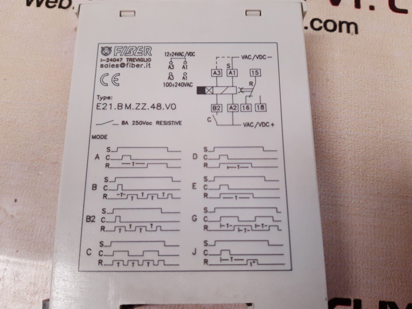 Fiber e21f48 time delay relay e21.bm.zz.48.v0