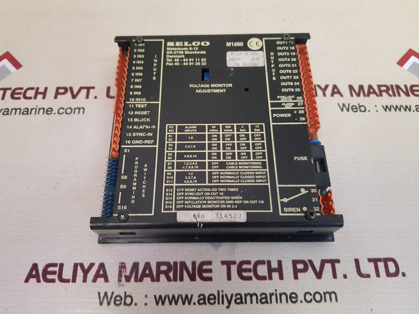 Selco M1000-24-00B Alarm Annunciator 314527