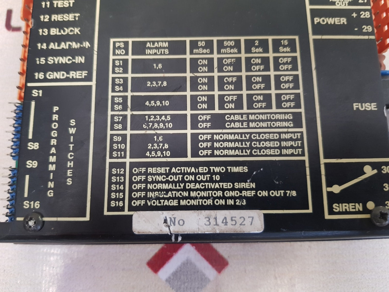 Selco M1000-24-00B Alarm Annunciator 314527