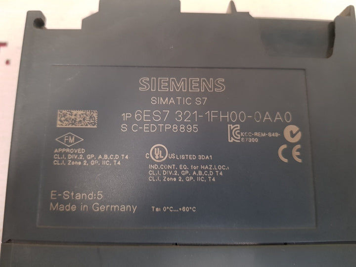 Siemens simatic s7 6es7 321-1fh00-0aa0 input module
