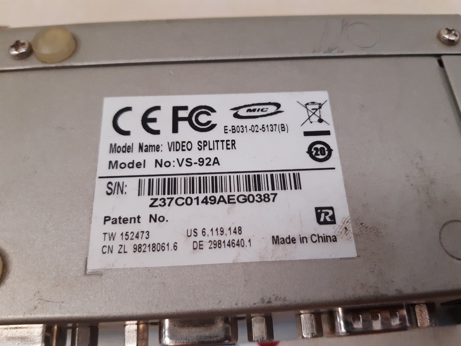 Aten vs-92a 2 port video splitter