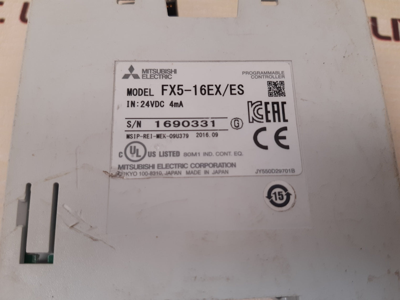 Mitsubishi fx5-16ex/es programmable controller