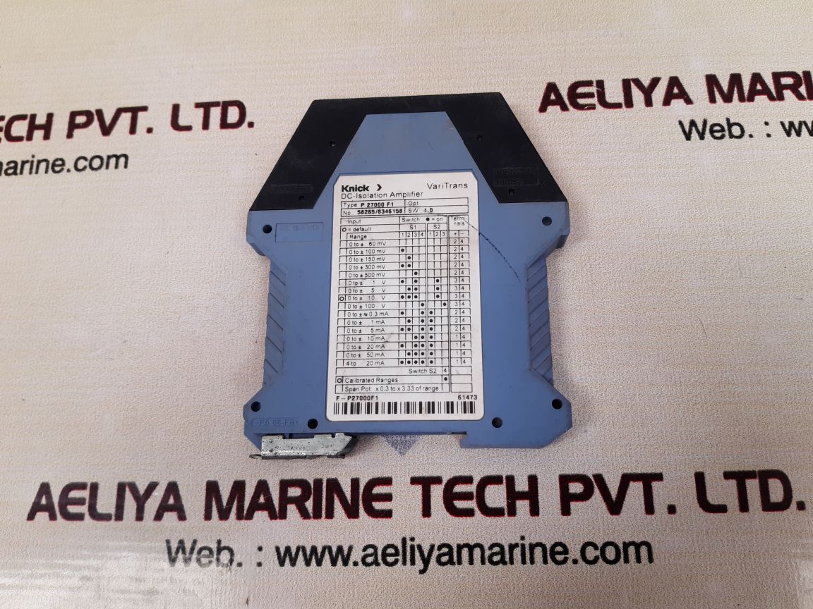 Knick varitrans p 27000 f1 dc-isolation amplifier
