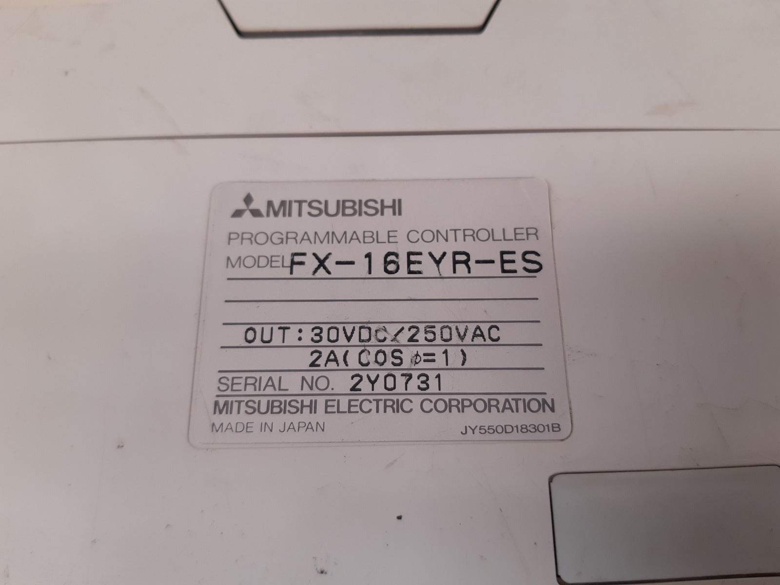 Mitsubishi fx-16eyr-es programmable controller