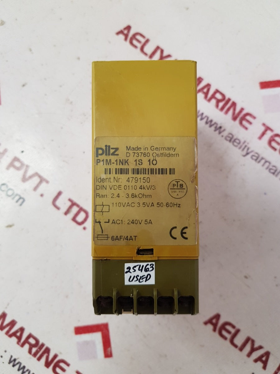 Pilz p1m-1nk safety relay 479150