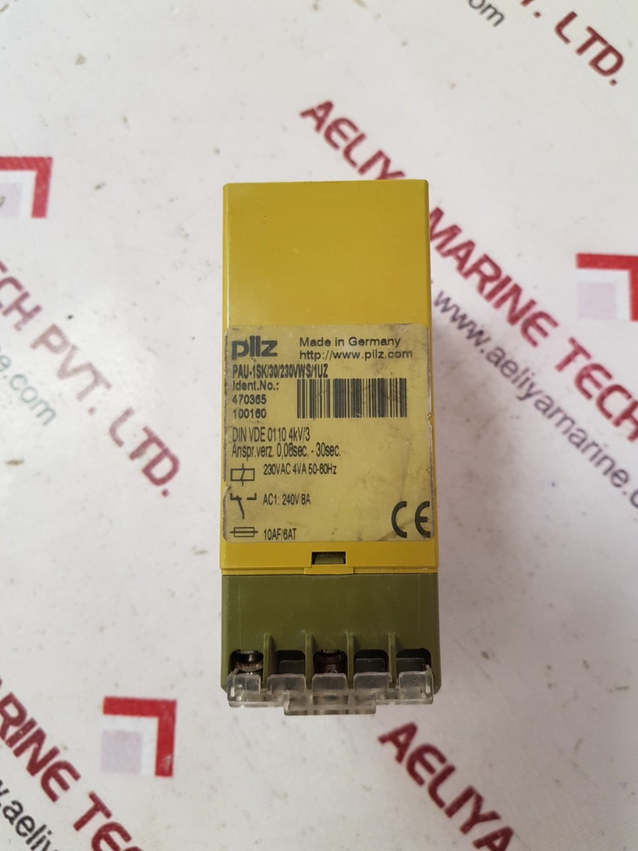 Pilz pau-1sk/30/230vws/1uz safety time delay relay