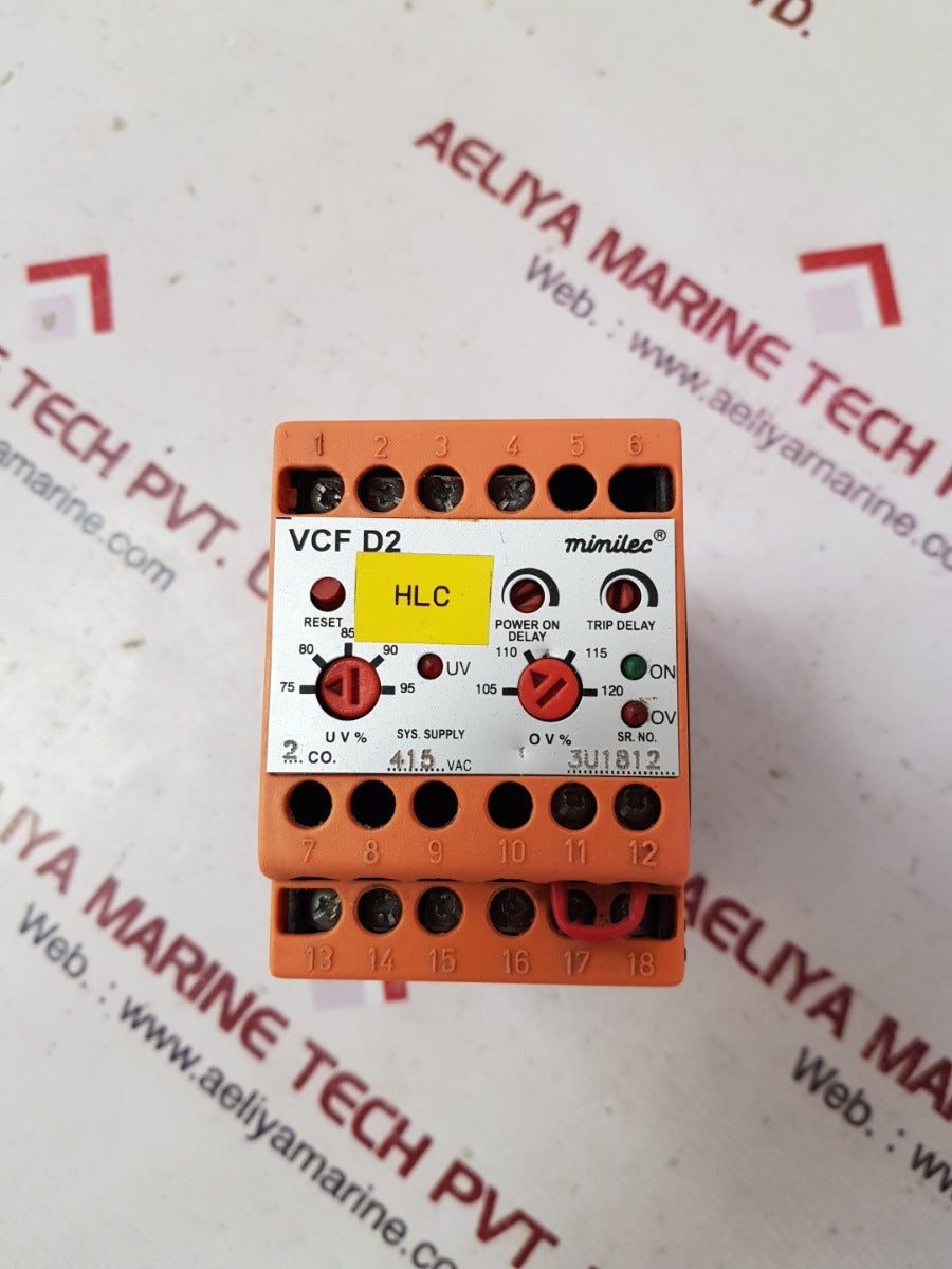 Minilec vcf d2 under/over voltage relay