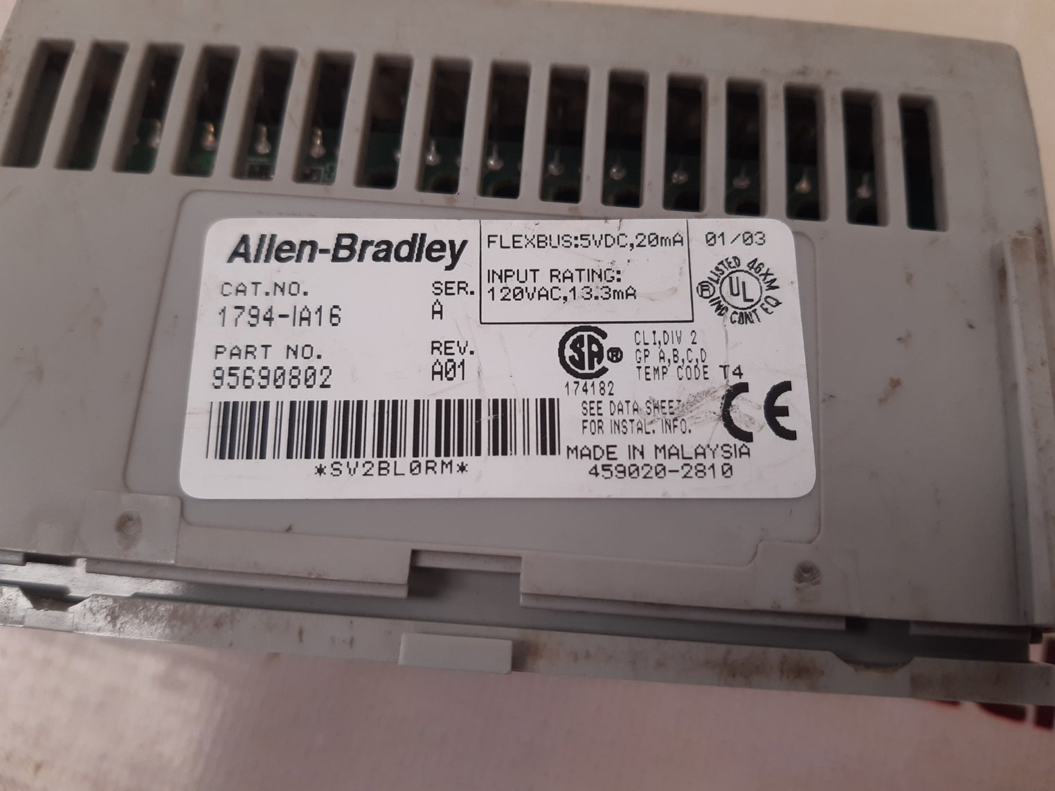 Allen-bradley 1794-ia16 flex i/o input module ser.a