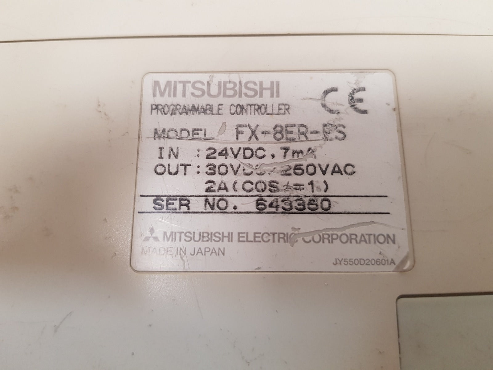 Mitsubishi Fx-8Er-es Programmable Controller