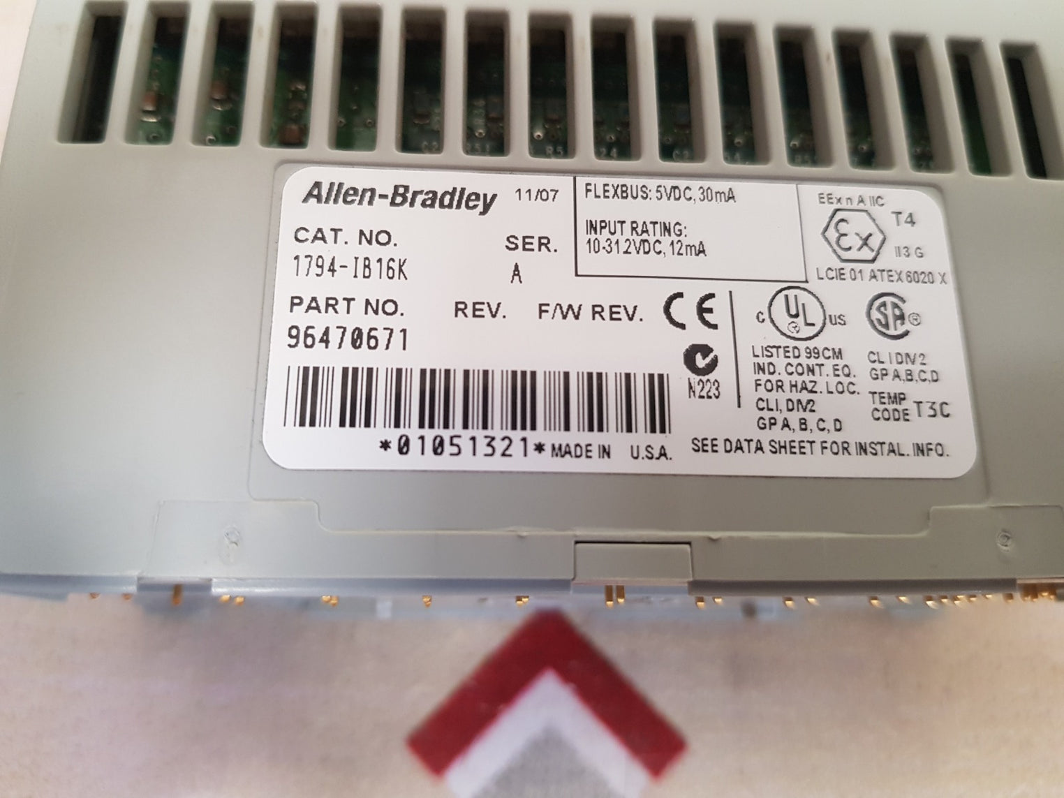 Allen-bradley 1794-ib16k ser.a flex i/o input module 
