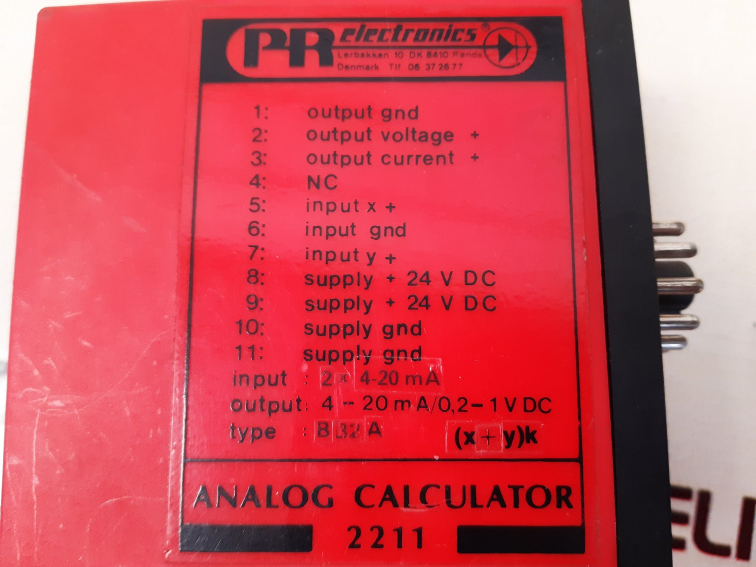 Pr electronics 2211 analog calculator bb2a