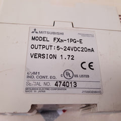 Mitsubishi fx2n-1pg-e programmable controller