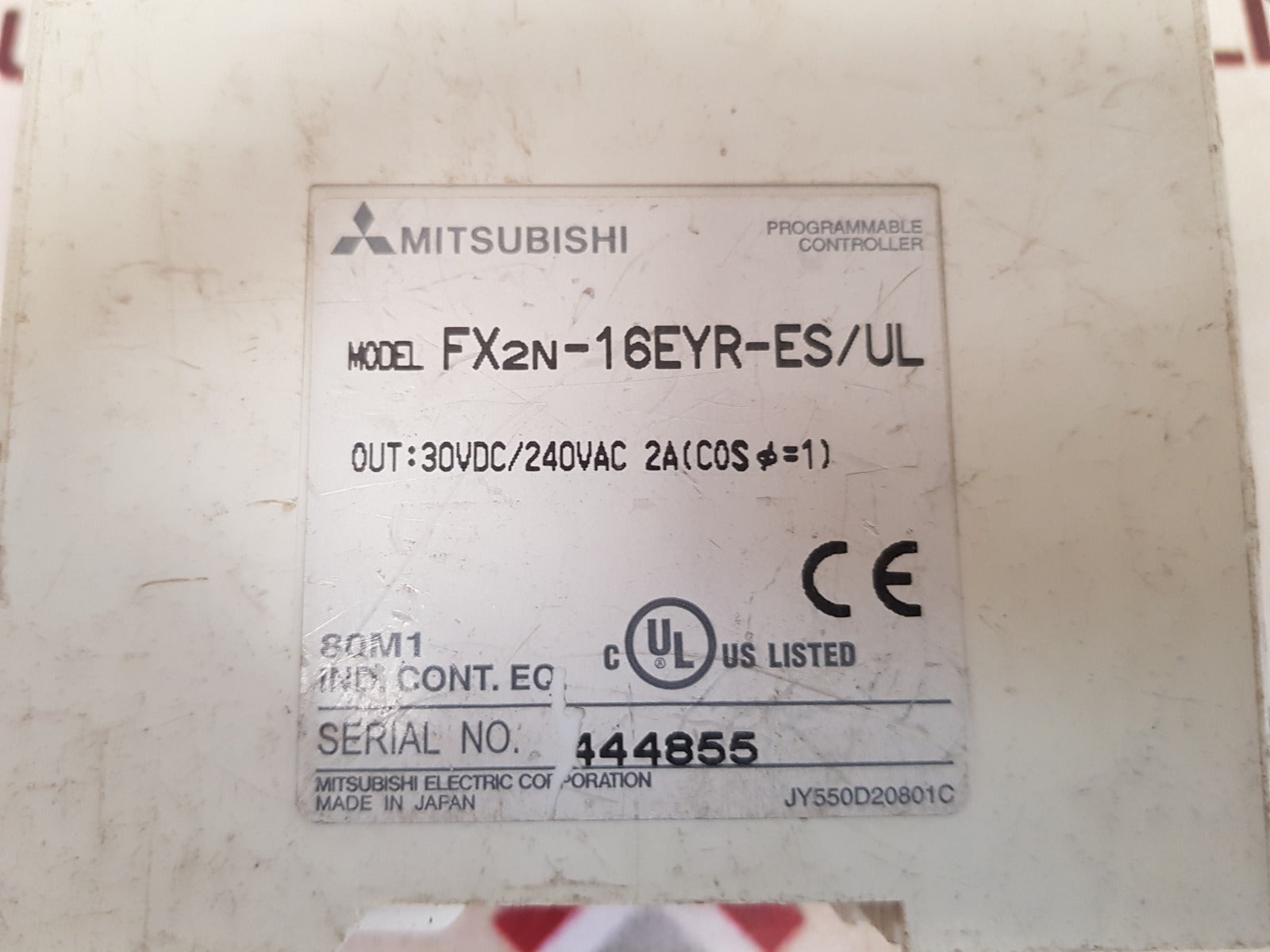Mitsubishi Electric Fx2N-16Eyr-es/Ul Programmable Controller 30Vdc/240Vac