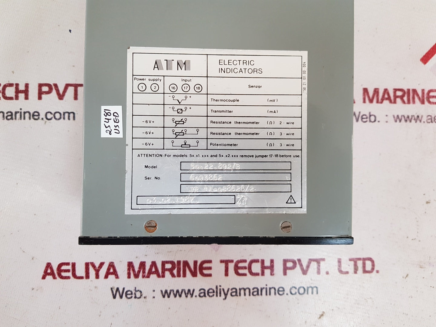 Atm 50.22.892/b electric indicators